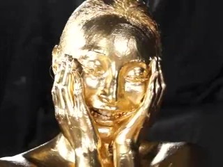 gold and silver paint girl 1