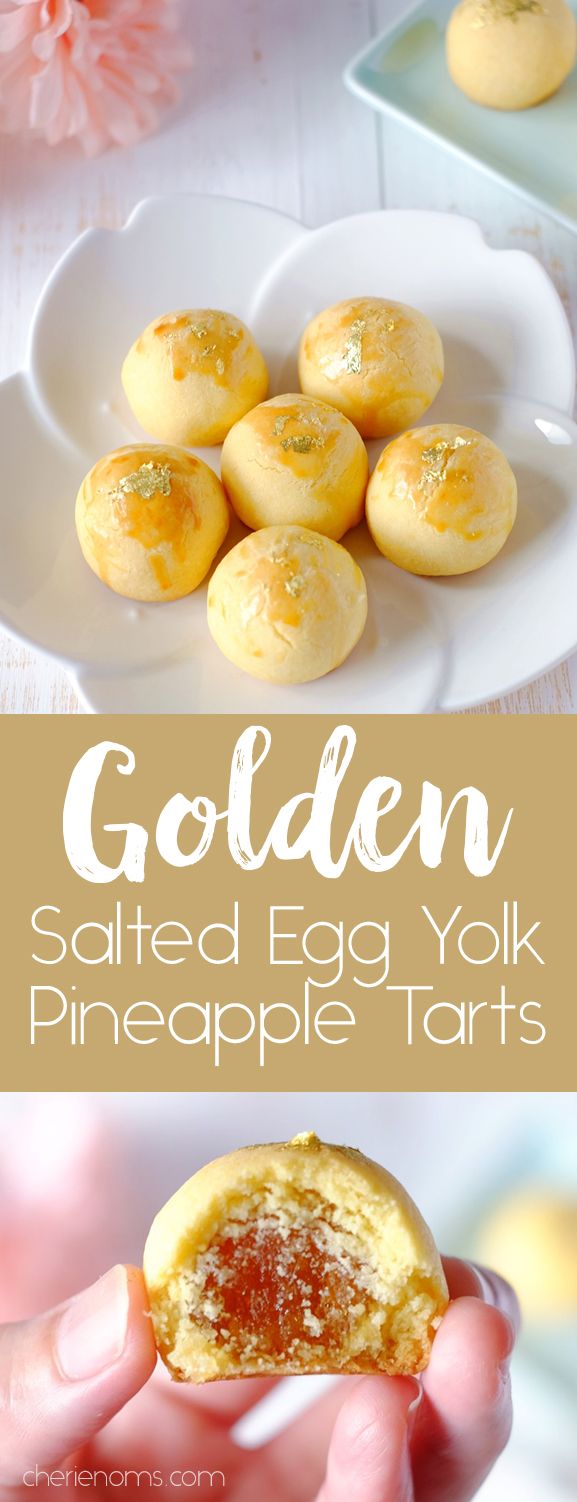golden salted egg yolk pineapple tarts for chinese new year