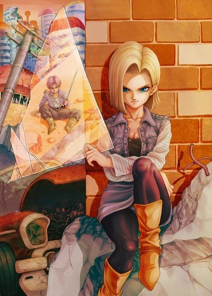 good anime artbook from dragon ball uploaded android trunks