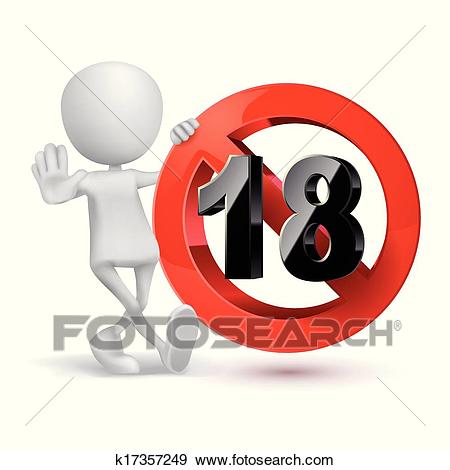 guy and adults only content sign sticker age limit icon prohibition sign isolated white background