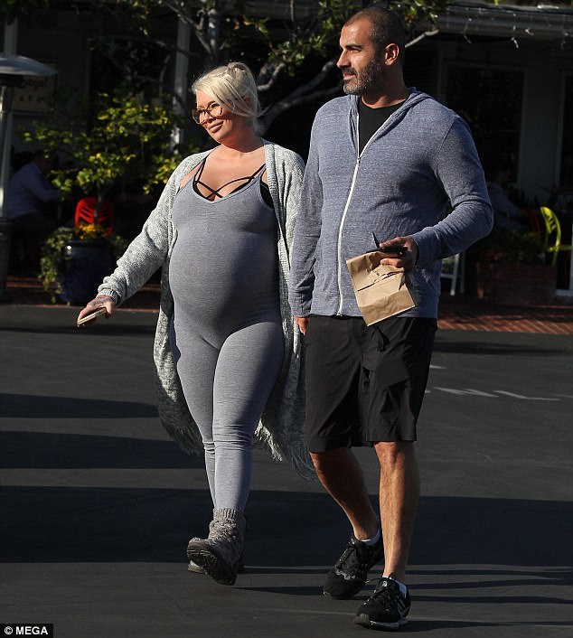 heavily pregnant jenna jameson showcases huge baby bump daily