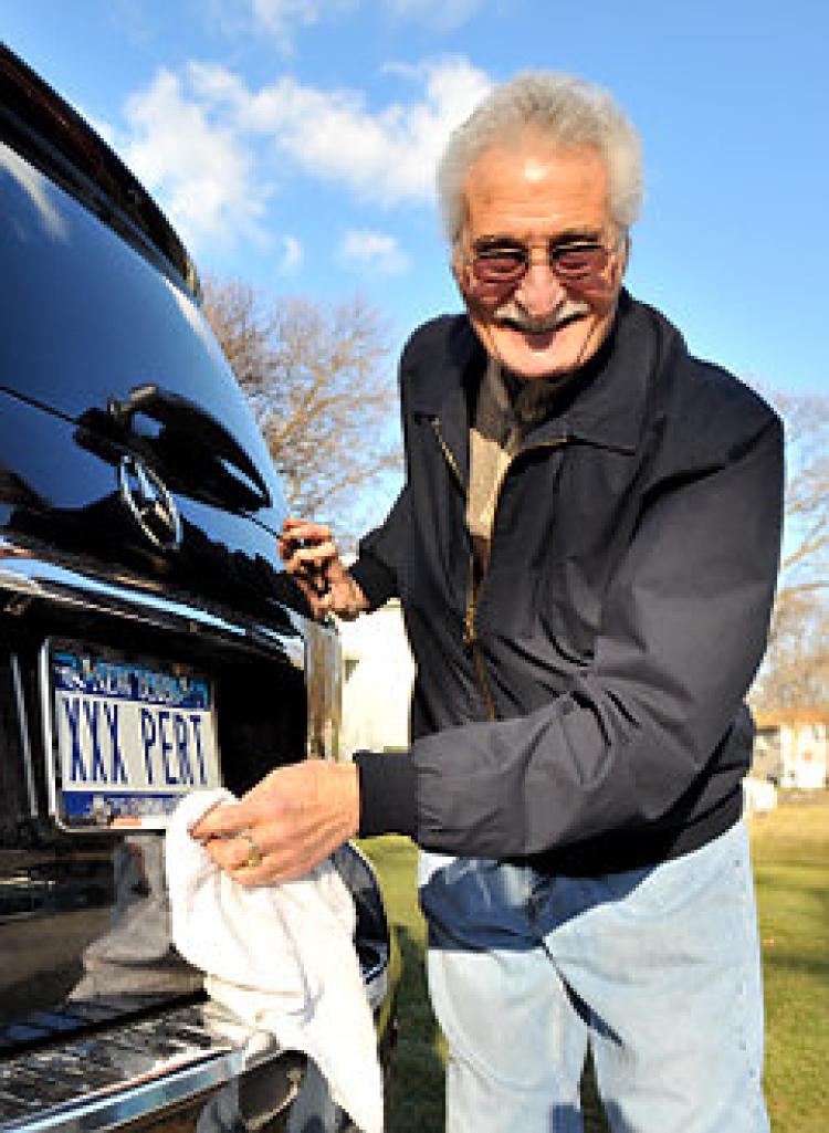 henry derossi of east meadow has a vanity plate for his business expert metals but