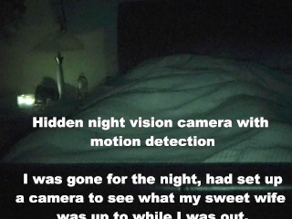 hidden night vision camera caught wife masturbating humping riding 1