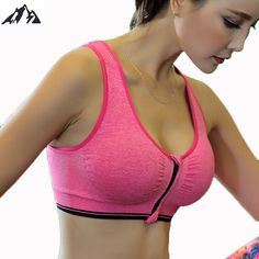 high quality polyester womens sports bra for running padded wirefree shakeproof push