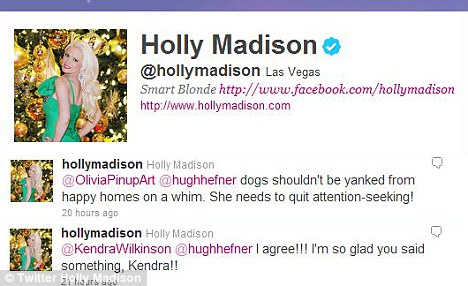 holly madison teamed up with kendra to show her support for teh