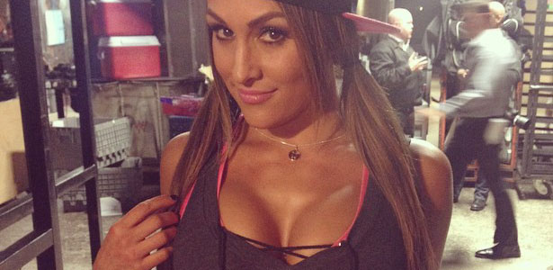 hot photos of nikki bella showing off her cleavage pwmania 1