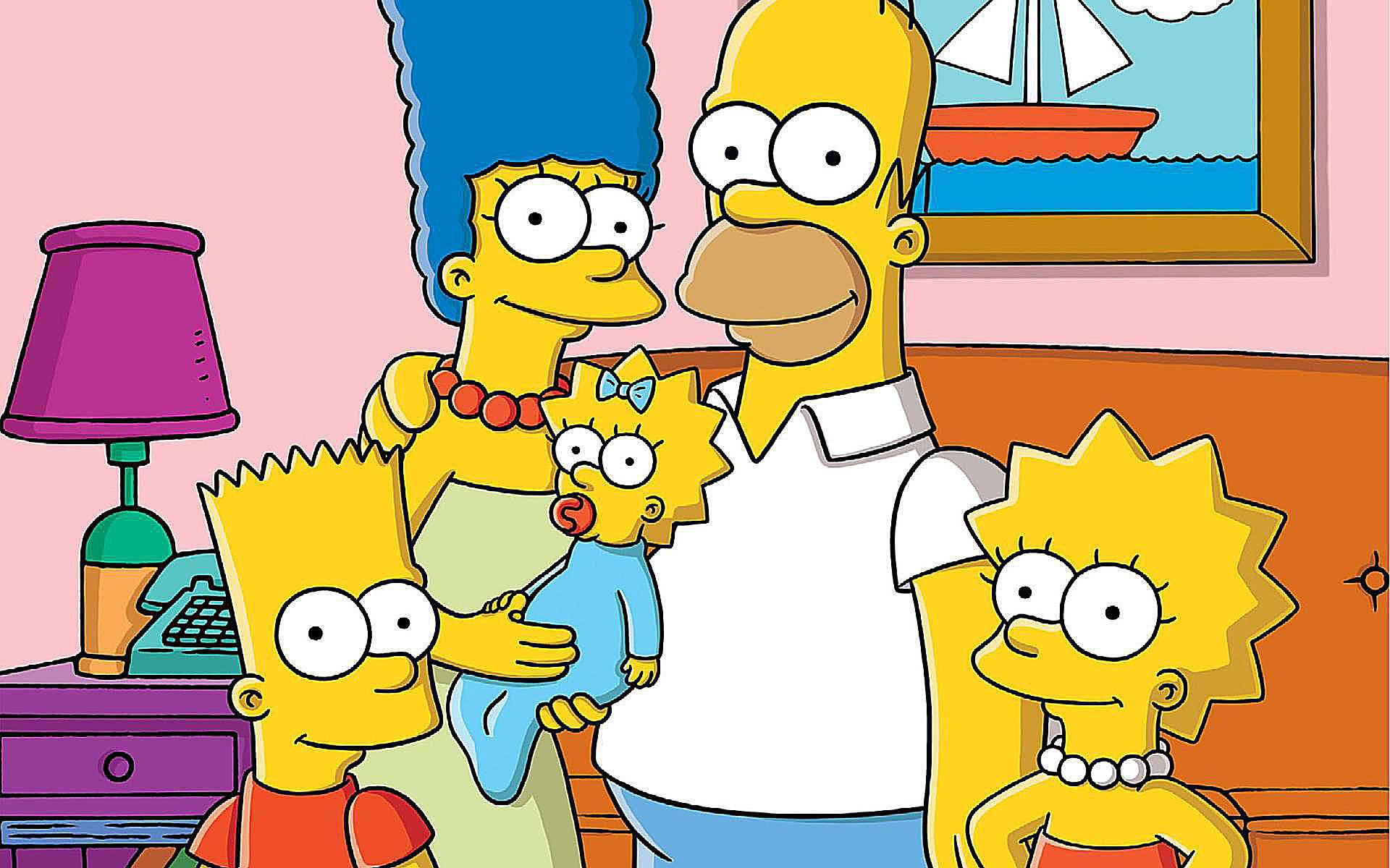 how old is homer marge bart lisa maggie simpson 1