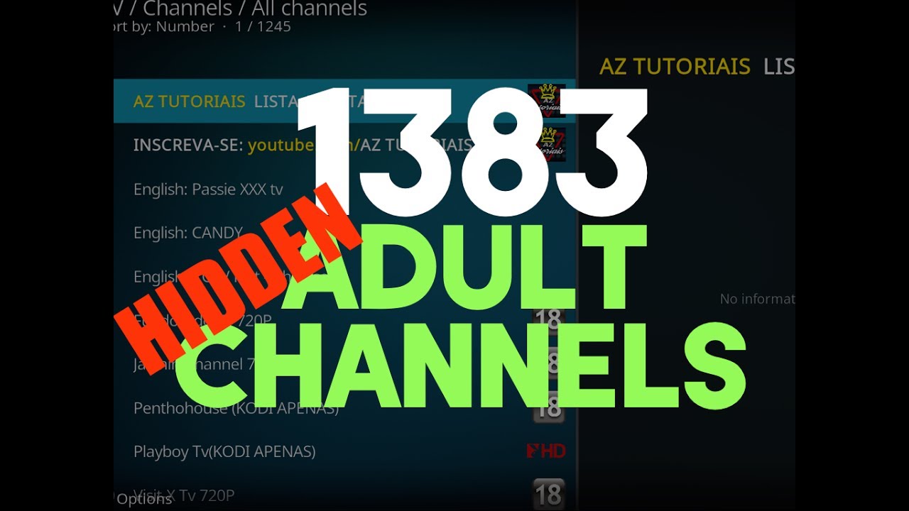 how to add adult channels hide them on kodi youtube