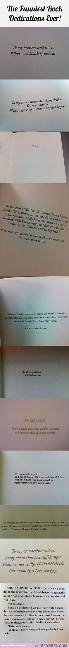 i always read the book dedication before starting a novel theyre