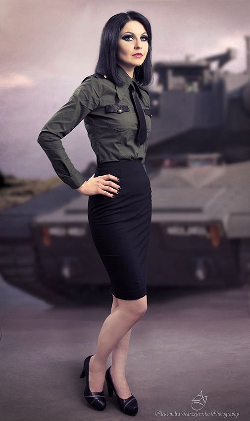 i could see this being like a corporation military uniform for a female officer