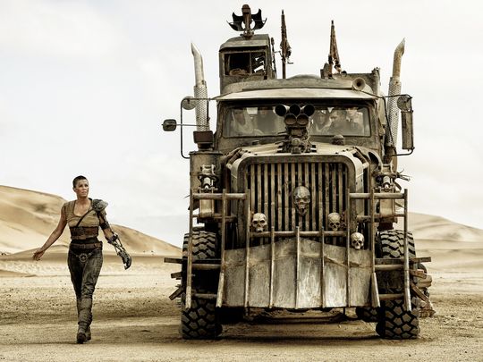 imperator furiosa charlize theron and her big wheeled