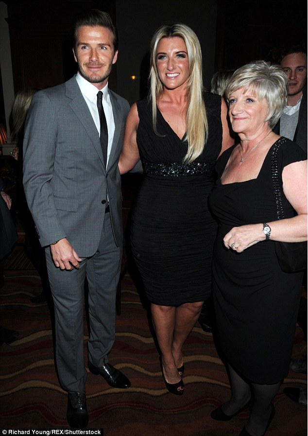 its a family affair david beckham with his sister joanne beckham and mother sandra