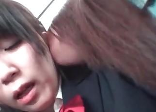 japanese schoolgirls strapon fucking her 1
