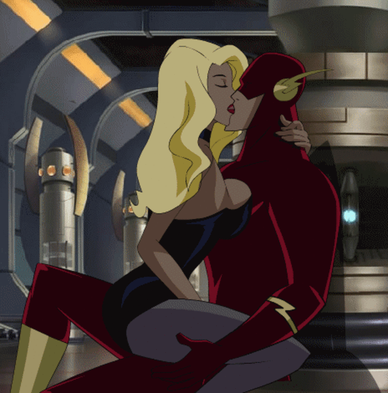 justice league hentai porn gif animation black canary