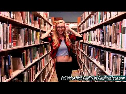 kendra sunderland webcam show at a college library flashing her breasts 1