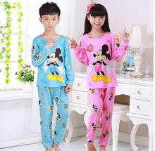 kids pajamas sets lovely cartoon sleepwear children home wear boys girls long sleeved nightwear