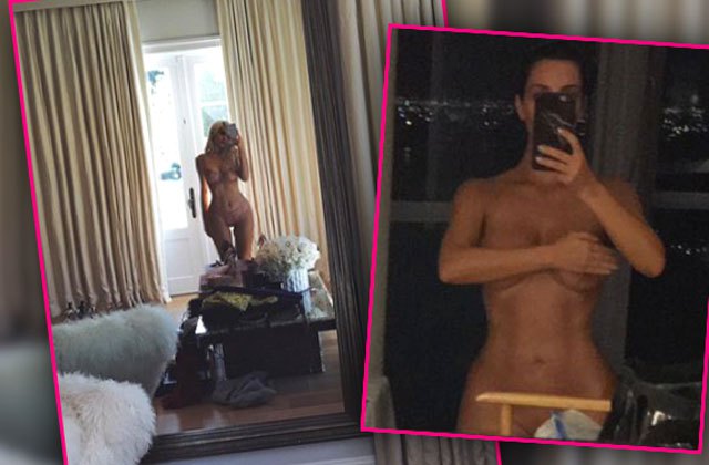 kim kardashian strips down in naked selfie after kylie jenners rated lingerie snap thumbnail