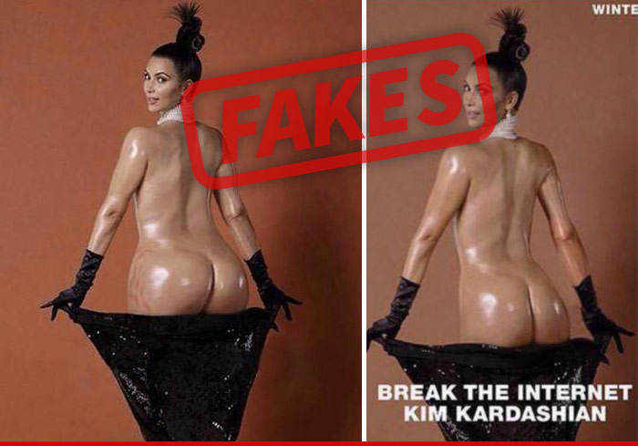 kim kardashian untouched ass photos are fake