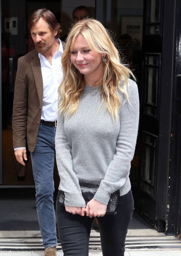 kirsten dunst casual style leaving the radio studio in london may