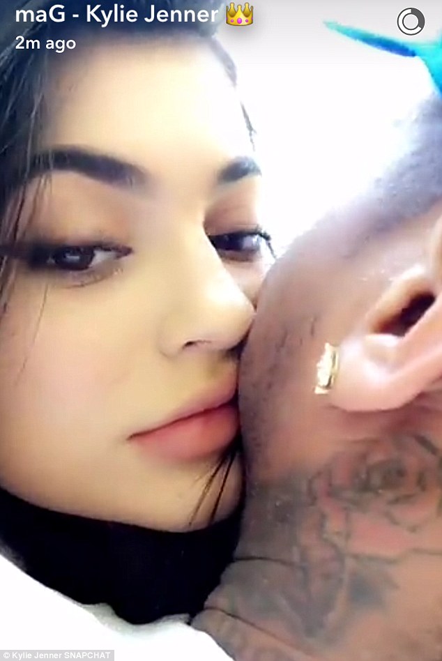 kylie jenner cuddles tyga in snapchat videos from fourth of july