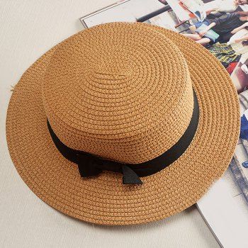lady boater sun caps ribbon round flat top straw fedora panama hat summer hats for women straw hat snapback gorras
