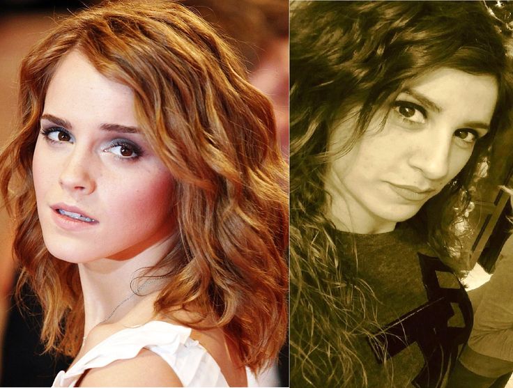 left emma watson right her identical italian lookalike shes real no photoshop no photo montage