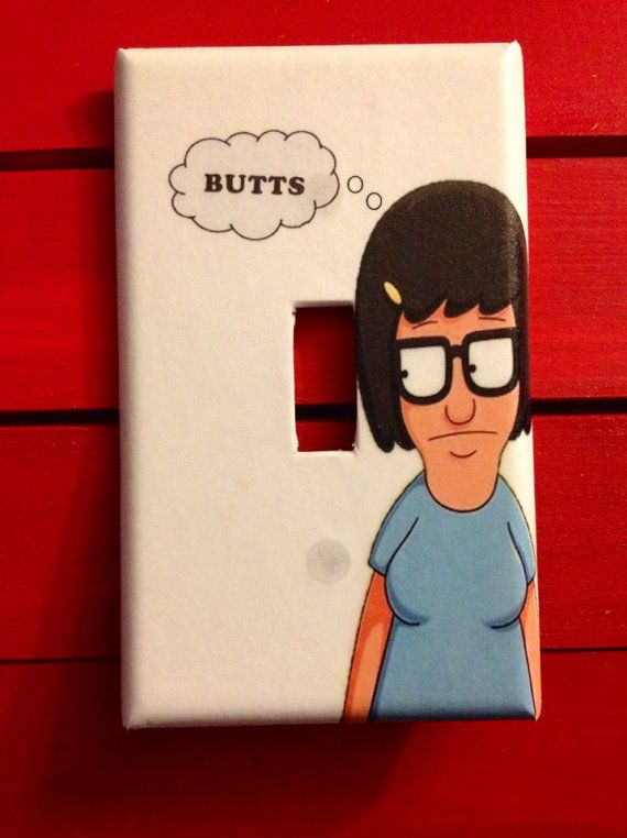 light switch cover bobs burgers tina belcher light switch plate home decor on etsy
