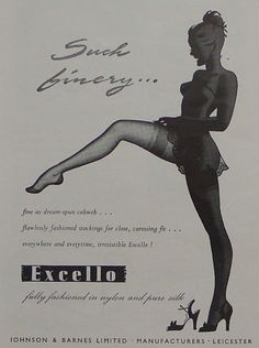 lingerie advert for excello stockings in vogue magazine july