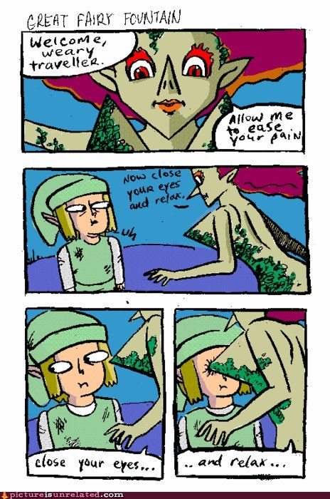 link and the great fairy the legend of zelda ocarina of time funny