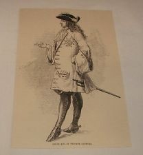 magazine engraving louis xiv in private costume