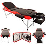 merax aluminium section portable folding massage table facial spa tattoo bed