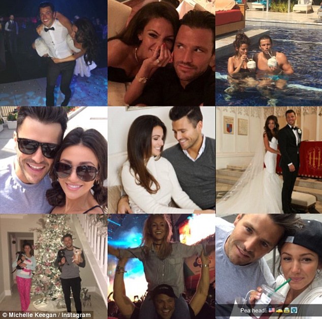 michelle keegan and mark wright celebrate his daily mail online