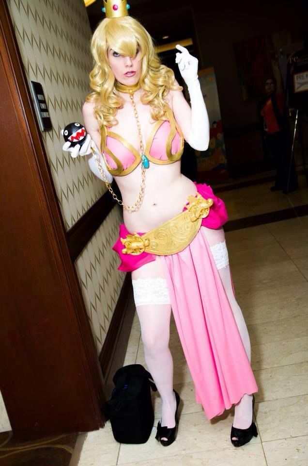 micro kitty cosplay as slave princess peach cosplay girls
