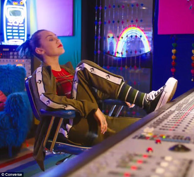 miley cyrus appears in new converse commercial daily mail online
