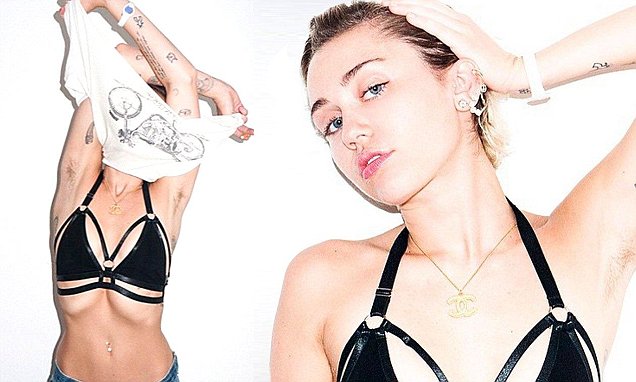 miley cyrus showcases her hairy armpits in new terry richardson shoot daily mail online