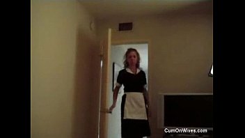 milf in maid uniform sucking cock