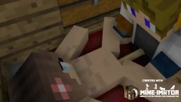 minecraft guy walks in on brunette while changing then fucks her 2