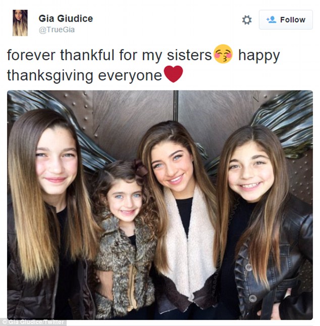 missing gia giudice posted a thanksgiving tribute to her sisters on thursday