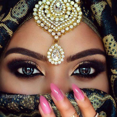 most popular tags for this image include nails beautiful style eyes and hijab