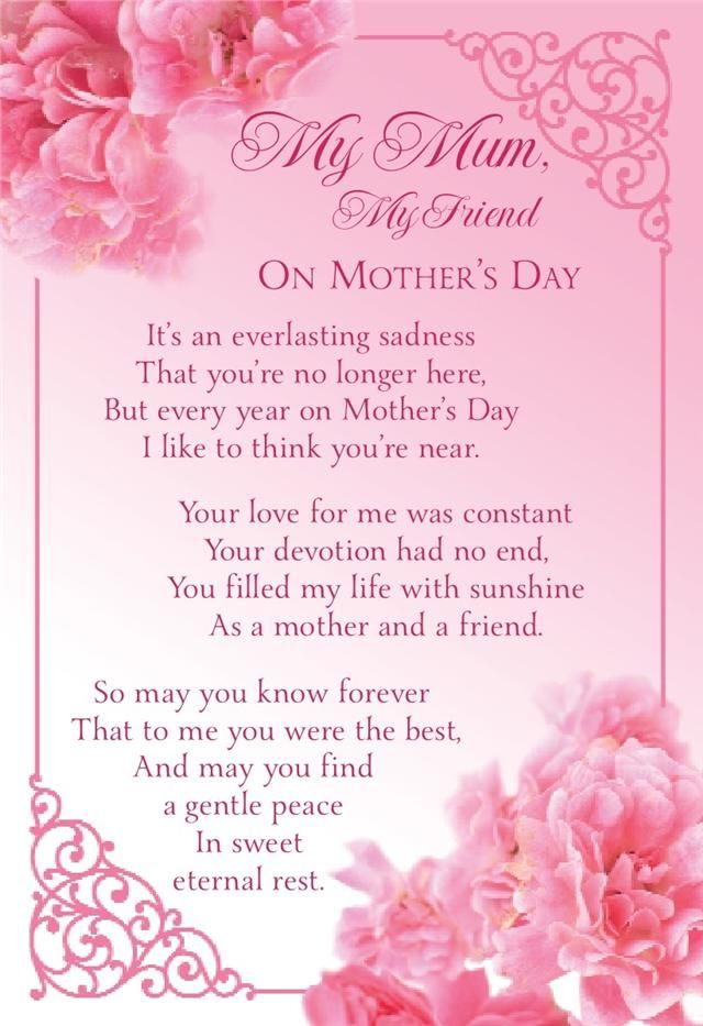 mothers day graveside bereavement memorial cards variety