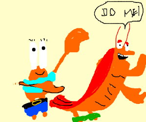 mr krabs and larry the lobster gay porno