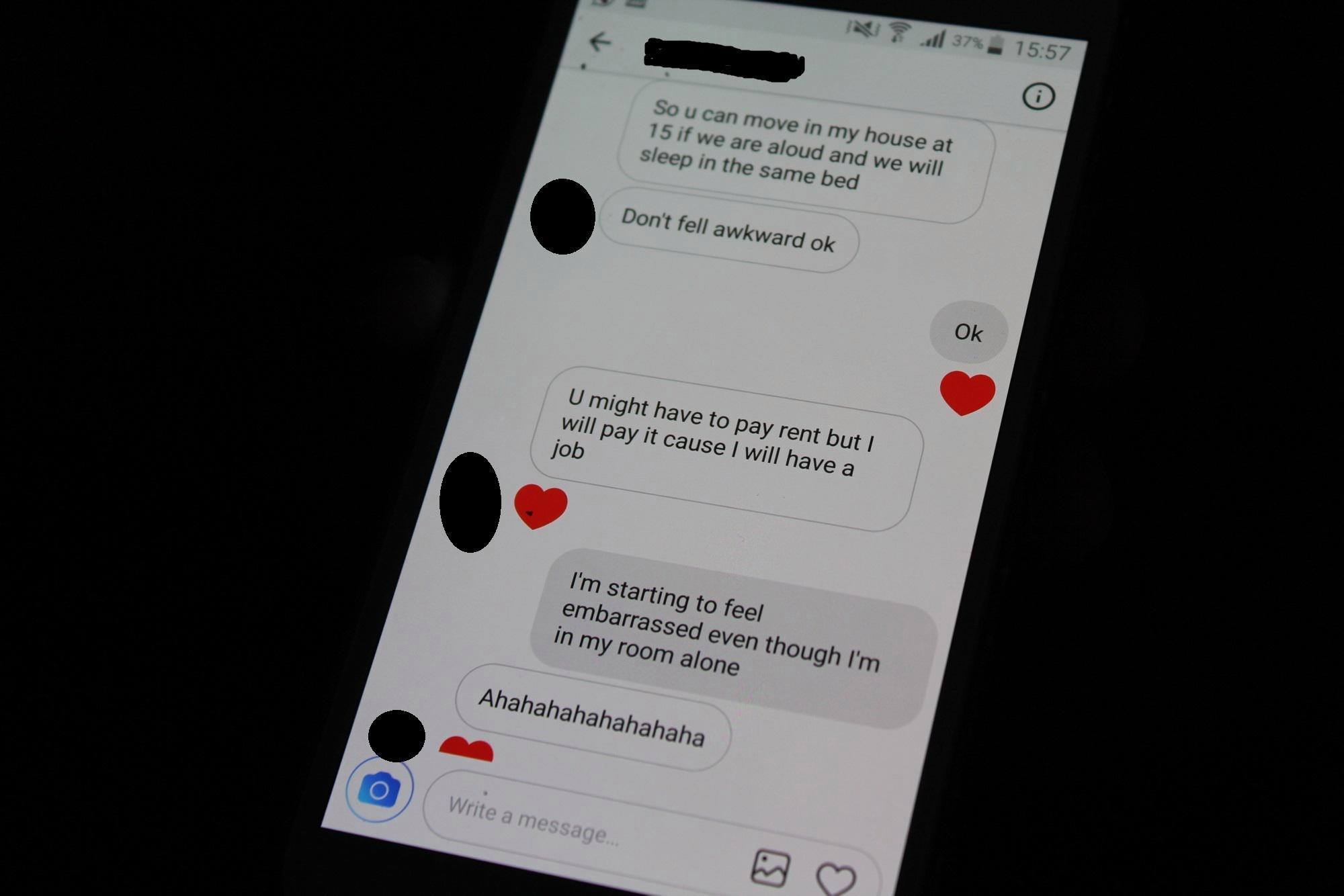 mum finds disturbing sex texts on year old daughters phone from classmate asking her to send him naked photos