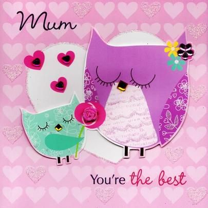 mum youre the best owl mothers day card pinned myowlbarn