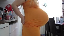 My huge preggo belly on a webcam
