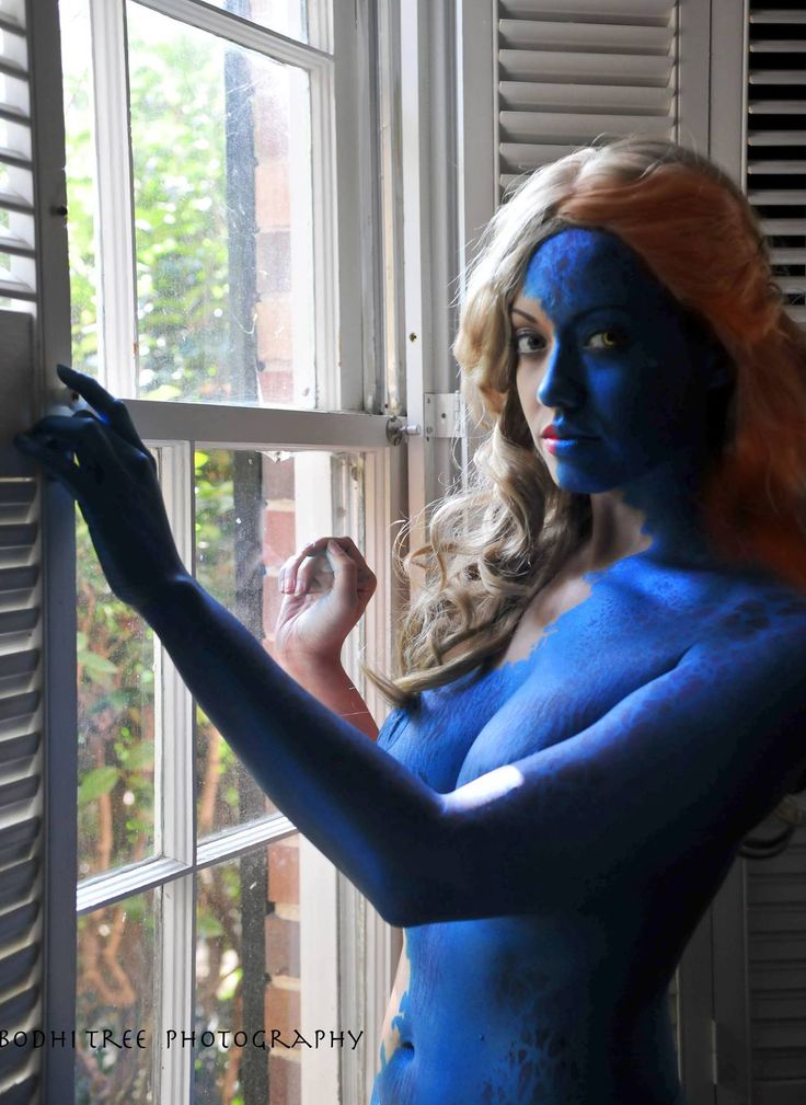 mystique from men cosplayer submitter victoria cosplay photographer bodhi tree photography body paint cole