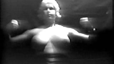 old time naked strong woman pecs and traps wow