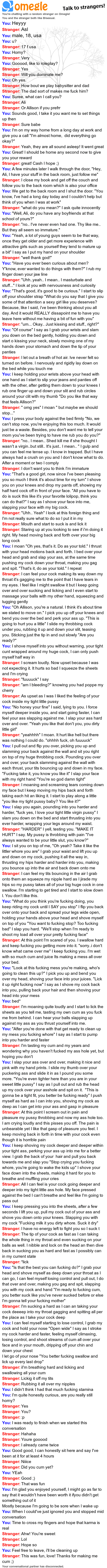 omegle roleplay chat log