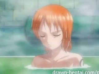 one piece hentai nami in extended bath scene 2