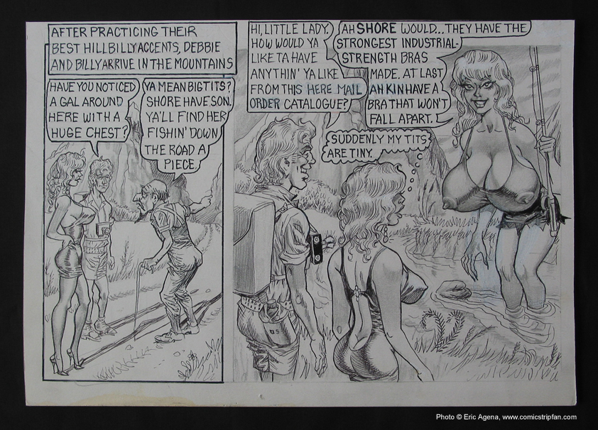 original debbie comic strip bill ward published in club magazine in the mid to late art board size