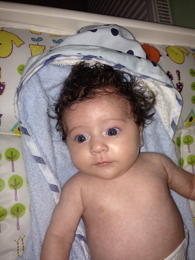 parents reveal their babies with full heads of hair daily mail